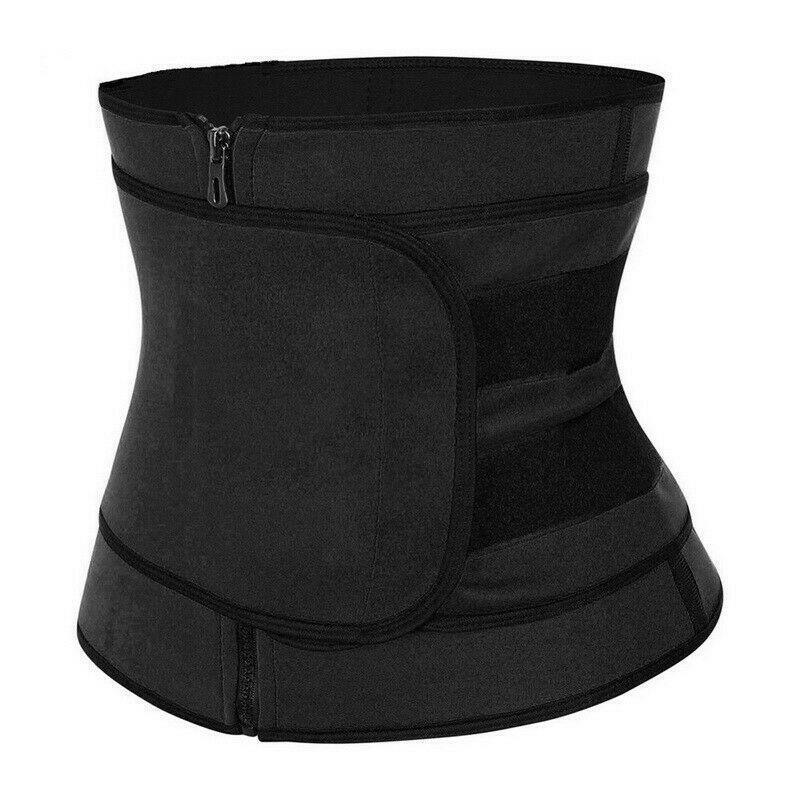 Slim Belt for Belly Fat - Adjustable Sauna Sweat Belt Women Waist Trainer Vest Black Exercise & Fitness - Tophatter Daily Deals