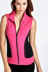 Women's Color Block Active Vest Jacket Fuchsia 51 Jackets - Tophatter Daily Deals