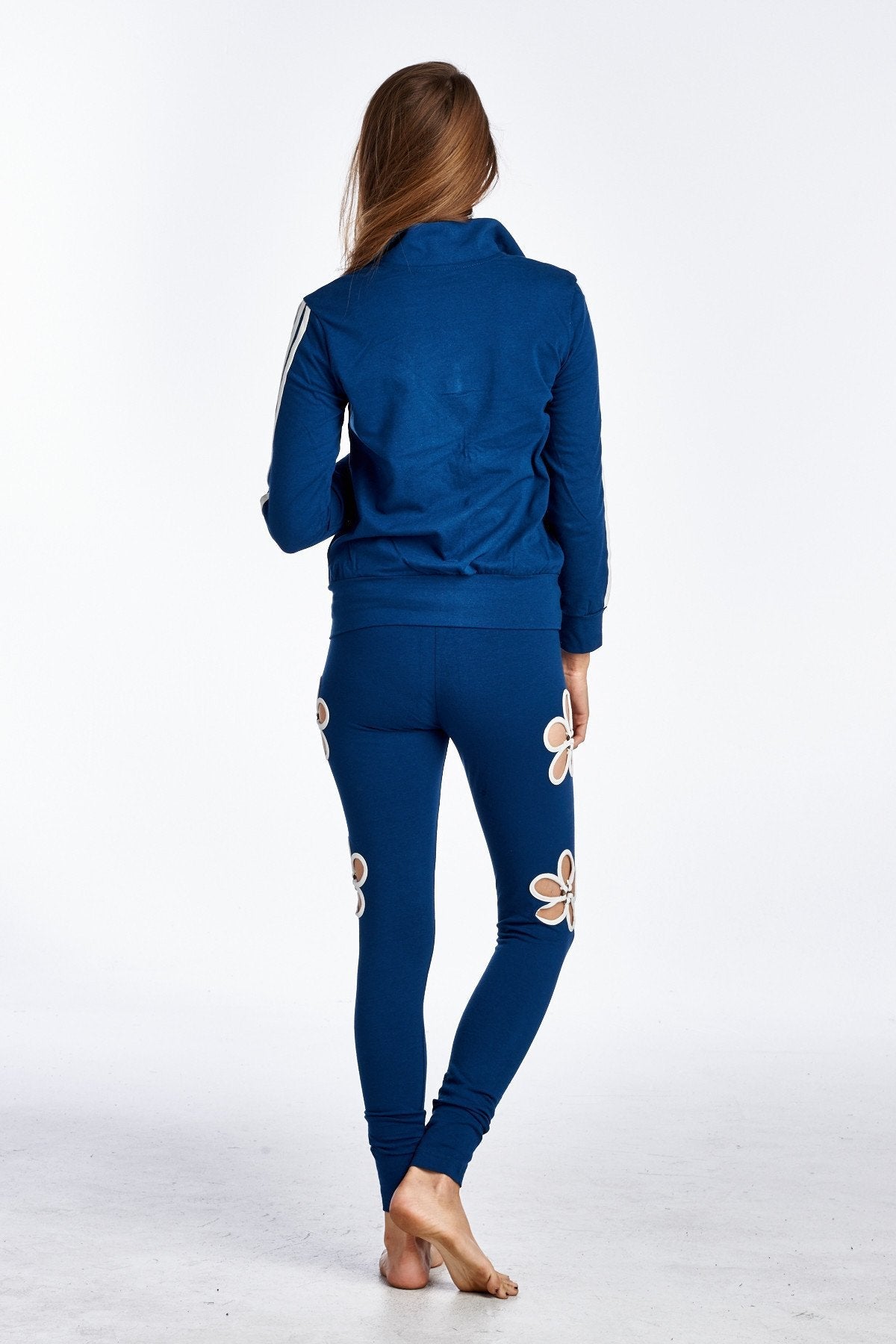 Women's Stripe Sleeve Heart Detail Active Jacket Jackets - Tophatter Daily Deals