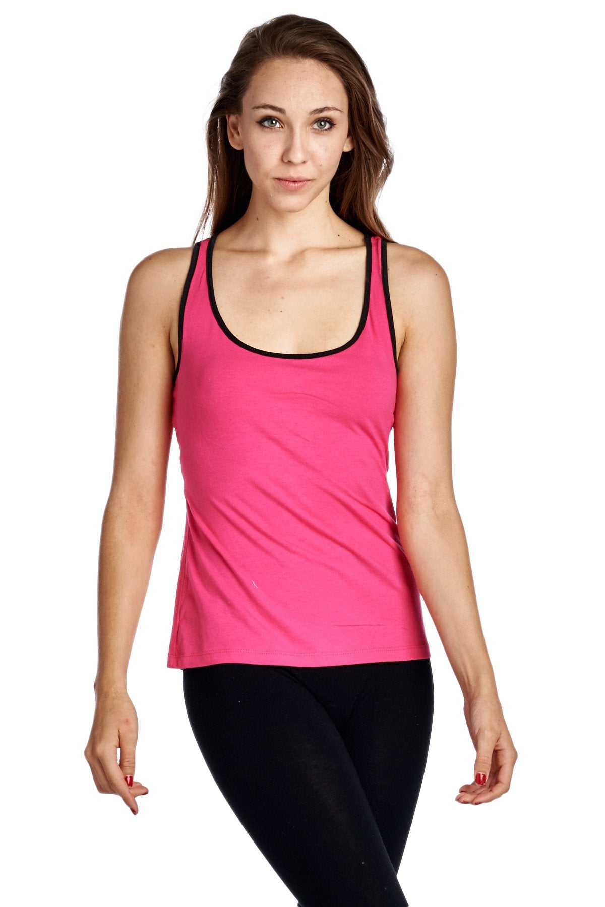 Women's Active Tank with Contrast Binding Tanks - Tophatter Daily Deals