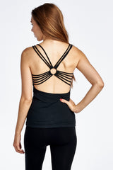 Women's Fitted Active Top with Back Detail Tops - Tophatter Daily Deals