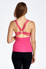Women's Fitted Active Top with Back Detail Tops - Tophatter Daily Deals
