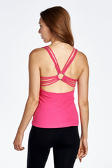 Women's Fitted Active Top with Back Detail Tops - Tophatter Daily Deals