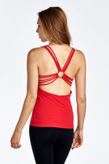 Women's Fitted Active Top with Back Detail Tops - Tophatter Daily Deals