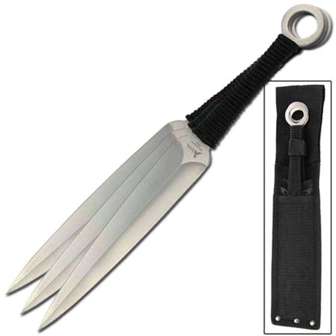 3PC 12" Ninja Tactical Combat Naruto Kunai Throwing Knife Set - TOPHATTER'S ARMORY DEALS Collectible Weapons - Tophatter Daily Deals