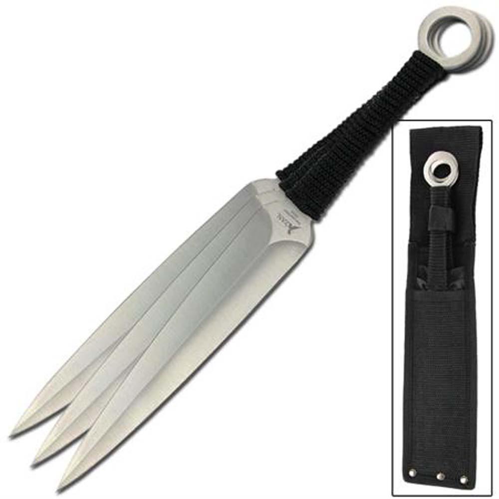 Ninja Movie Kunai 3 Piece Thrower Set Silver knives - Tophatter Daily Deals