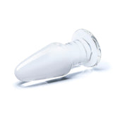 Glas 3.5 Inch Clear Hand Blown Glass Butt Plug with Tapered Tip for Beginner-Friendly Anal Play > Glass > Toys - Tophatter Daily Deals