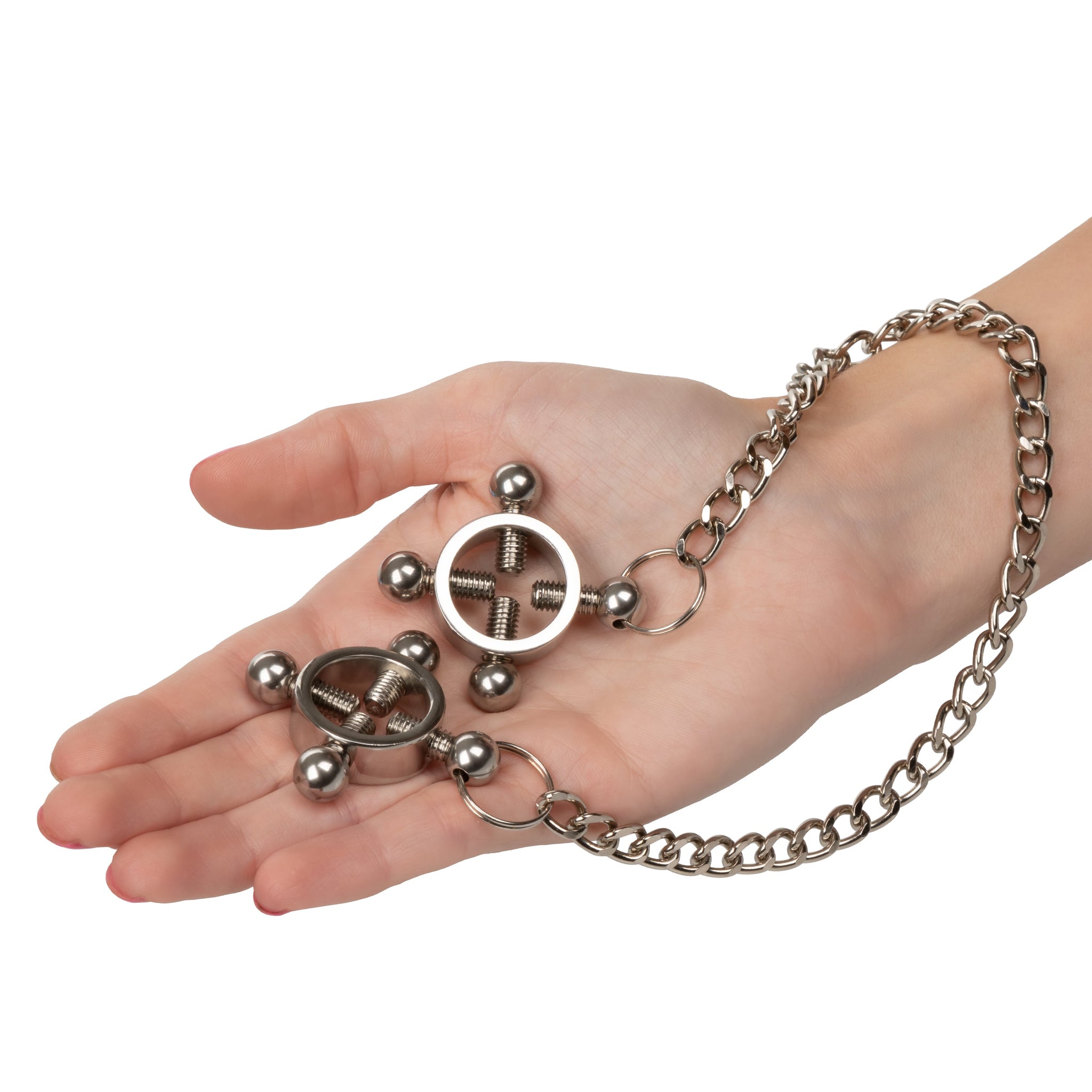 Nipple Grips 4 Point Nipple Press With Chain – Adjustable Nipple Clamp > Sex Toys > Nipple Clamps - Tophatter Daily Deals