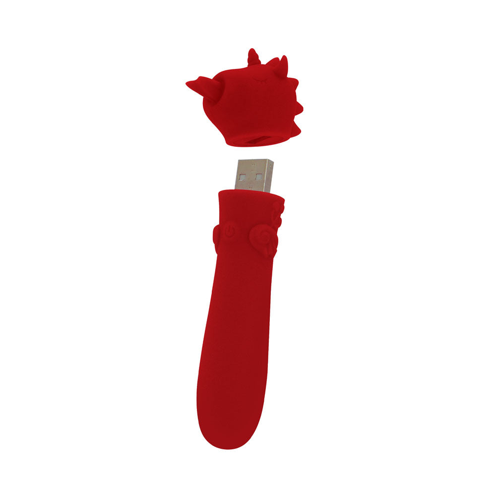 Unihorn Blaze Diablo (Red) – USB Rechargeable Silicone Bullet Vibrator with 10 Speeds > Vibrators > Ladies > Clitoral Vibrators and Stimulators - Tophatter Daily Deals