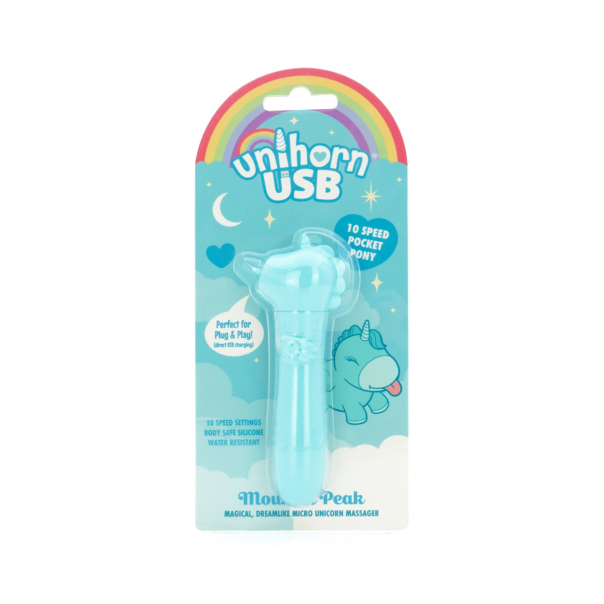 Karma Lilac Unihorn USB (Blue) – Compact Rechargeable Silicone Vibrating Bullet > Vibrators > Ladies > Clitoral Vibrators and Stimulators - Tophatter Daily Deals