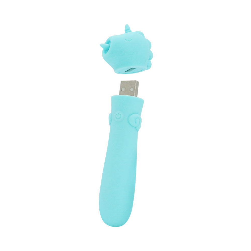 Karma Lilac Unihorn USB (Blue) – Compact Rechargeable Silicone Vibrating Bullet > Vibrators > Ladies > Clitoral Vibrators and Stimulators - Tophatter Daily Deals