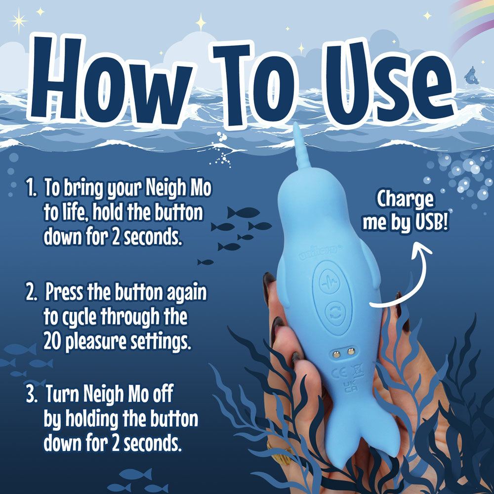 Unihorn of the Sea Neigh Mo Narwhal – Luxury Silicone Vibrator > Vibrators > Ladies > Clitoral Vibrators and Stimulators - Tophatter Daily Deals