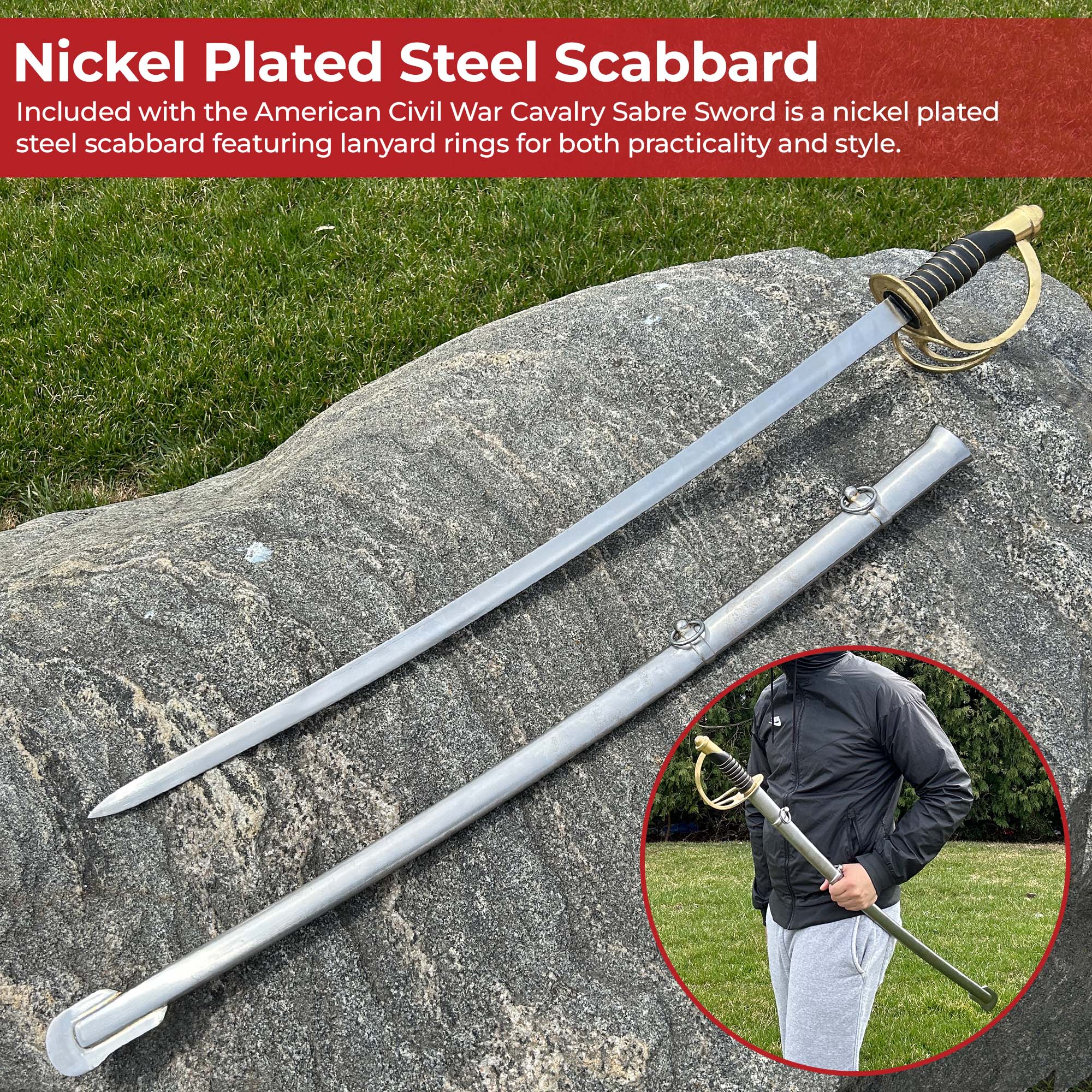 Union Valor American Civil War Cavalry Sabre Sword Swords - Tophatter Daily Deals
