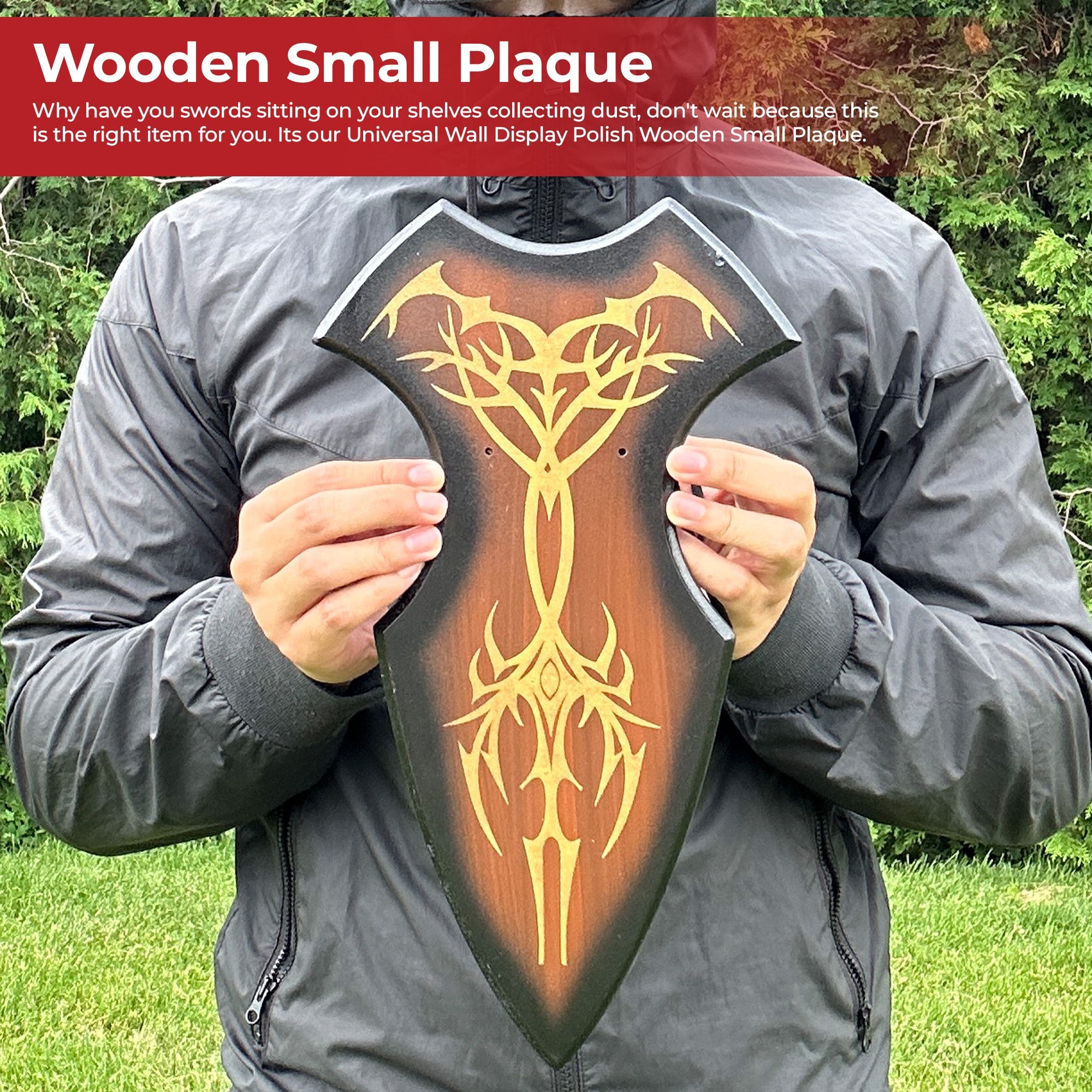 Universal Sword Wall Display Plaque Plaque - Tophatter Daily Deals
