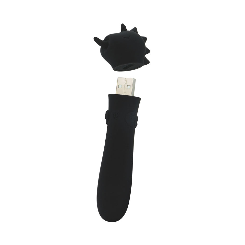 Unihorn Wild Spirit (Black) – Compact USB Silicone Vibrating Bullet with 10 Speeds > Vibrators > Ladies > Clitoral Vibrators and Stimulators - Tophatter Daily Deals