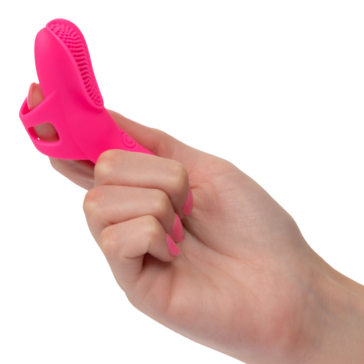 Neon Vibes The Nubby Vibe Pink Silicone Finger Teaser with 10 Functions and Rechargeable > Vibrators > Finger Vibrators - Tophatter Daily Deals