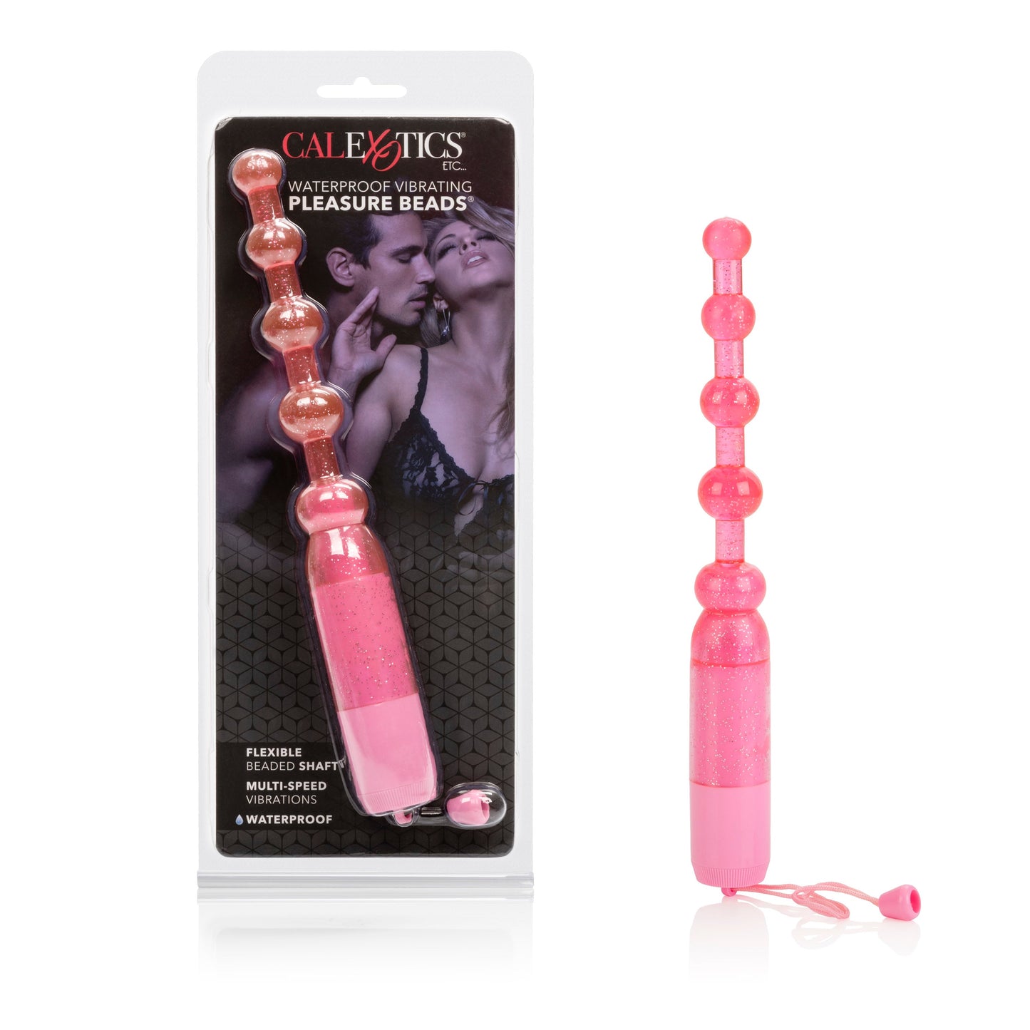 CalExotics Pink Vibrating Pleasure Beads with Beaded Shaft > Anal Range > Anal Beads - Tophatter Daily Deals