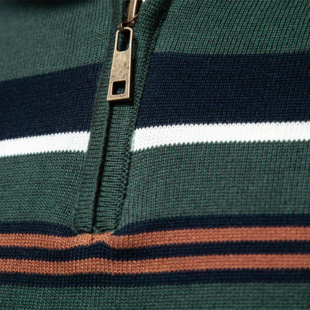 Fitted Classic Men's Half Zip Sweater - Slim Knit, Everyday - Tophatter Daily Deals
