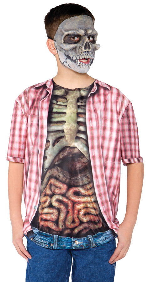 Skeleton With Guts Shirt Halloween Skeleton Decorations - Tophatter Daily Deals
