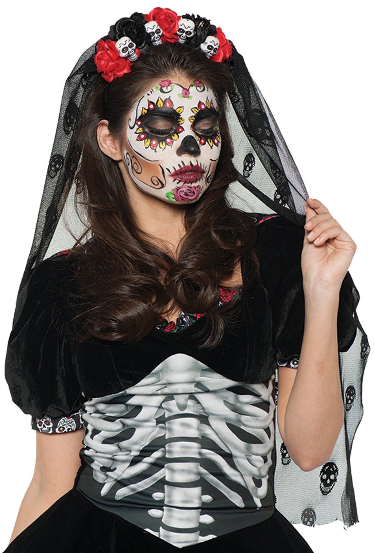 Day of the Dead Mantilla Costume Accessories - Tophatter Daily Deals