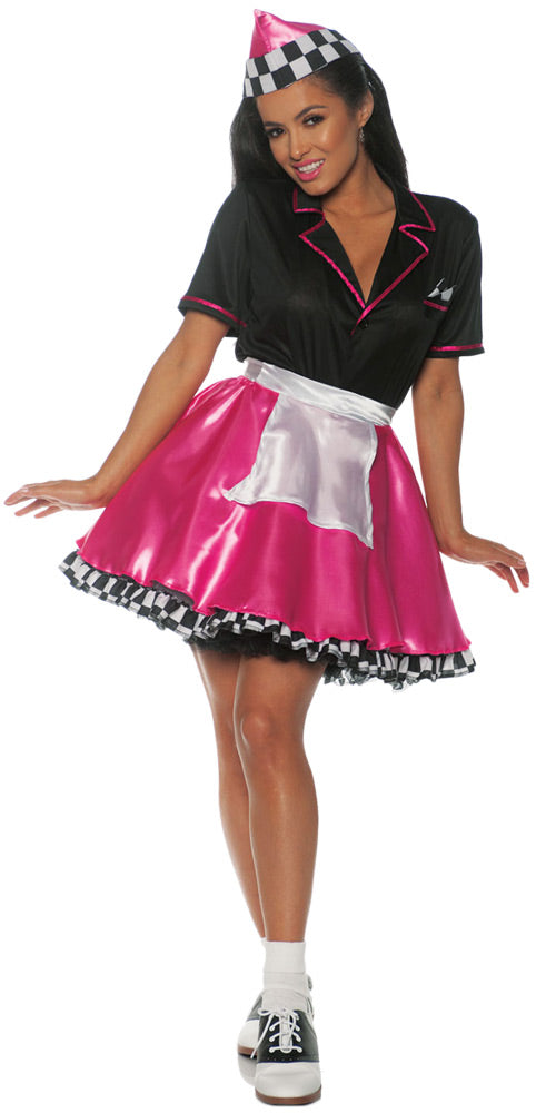 Women's Pink Car Hop Costume Womens Halloween Costumes - Tophatter Daily Deals