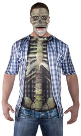 Photo-Real Skeleton Shirt Halloween Skeleton Decorations - Tophatter Daily Deals