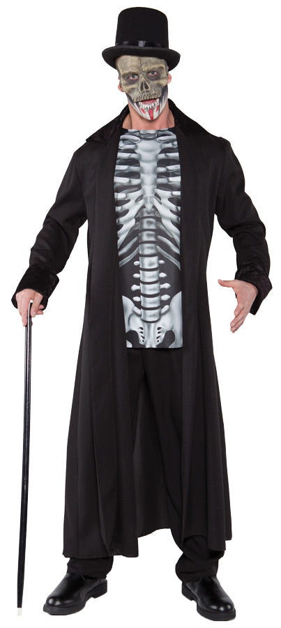 Men's Skull Master Costume Halloween Skeleton Decorations - Tophatter Daily Deals