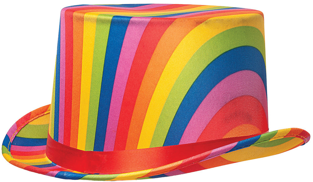 Rainbow Top Hat - Adult Halloween Hats & Headpieces - Tophatter Daily Deals