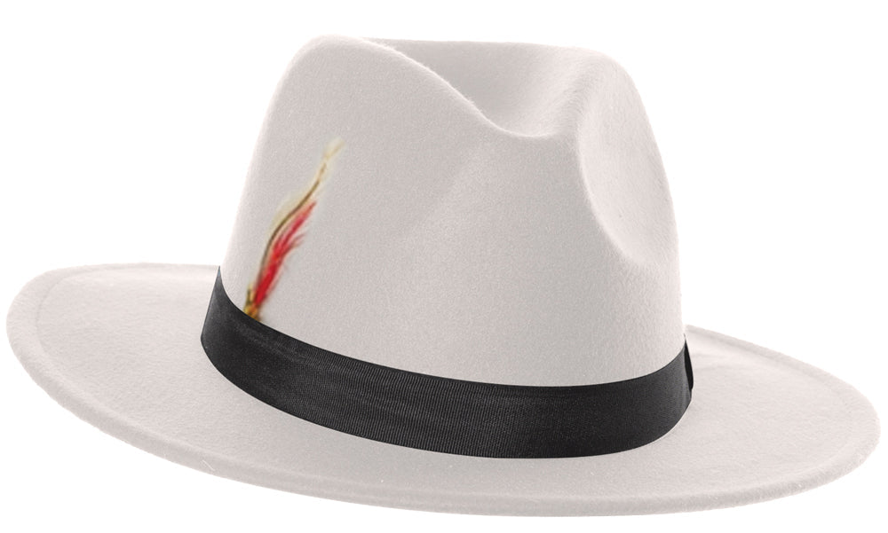 White Fedora Hat - Adult Halloween Hats & Headpieces - Tophatter Daily Deals