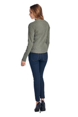 Women's High Neck Rib Knit Sweater Sweater - Tophatter Daily Deals