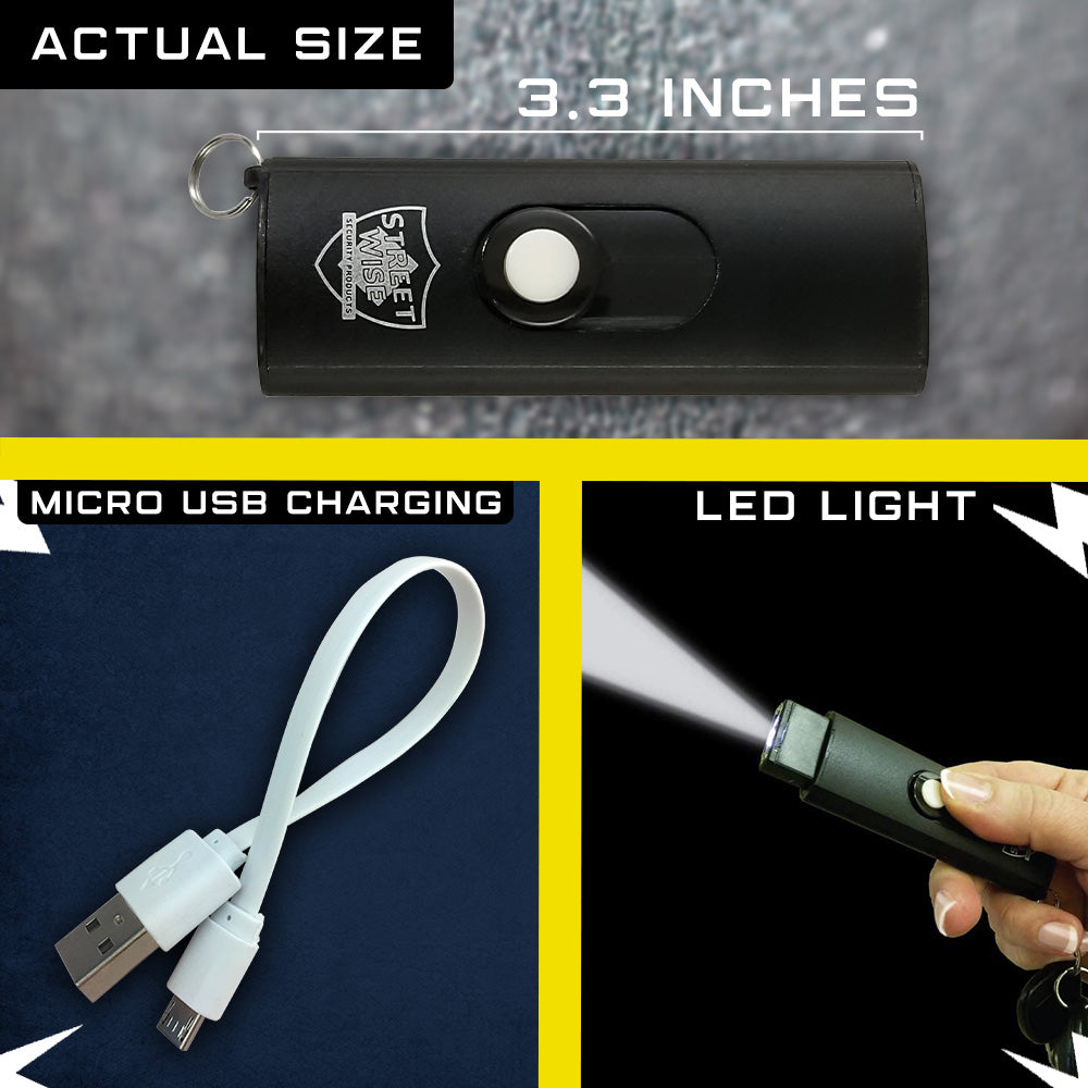 USB Secure 22,000,000* Keychain Stun Gun Stun Gun - Tophatter Daily Deals