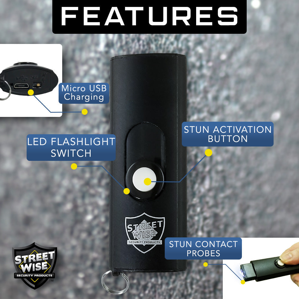 USB Secure 22,000,000* Keychain Stun Gun Stun Gun - Tophatter Daily Deals