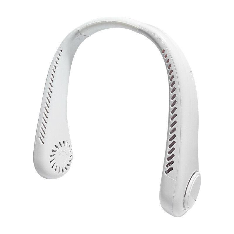 Best Neck Fan UK - Portable Neck Fan Mini USB Rechargeable Lazy Neckband Bladeless Cooler Neck Fan Apparel & Accessories - Tophatter Daily Deals