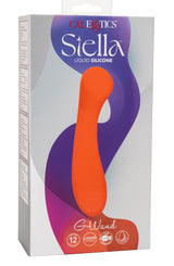 Stella Liquid Silicone G-Wand Vibrator in Orange with Flexible Neck and 12 Vibration Functions > Sex Toys For Ladies > G-Spot Vibrators - Tophatter Daily Deals