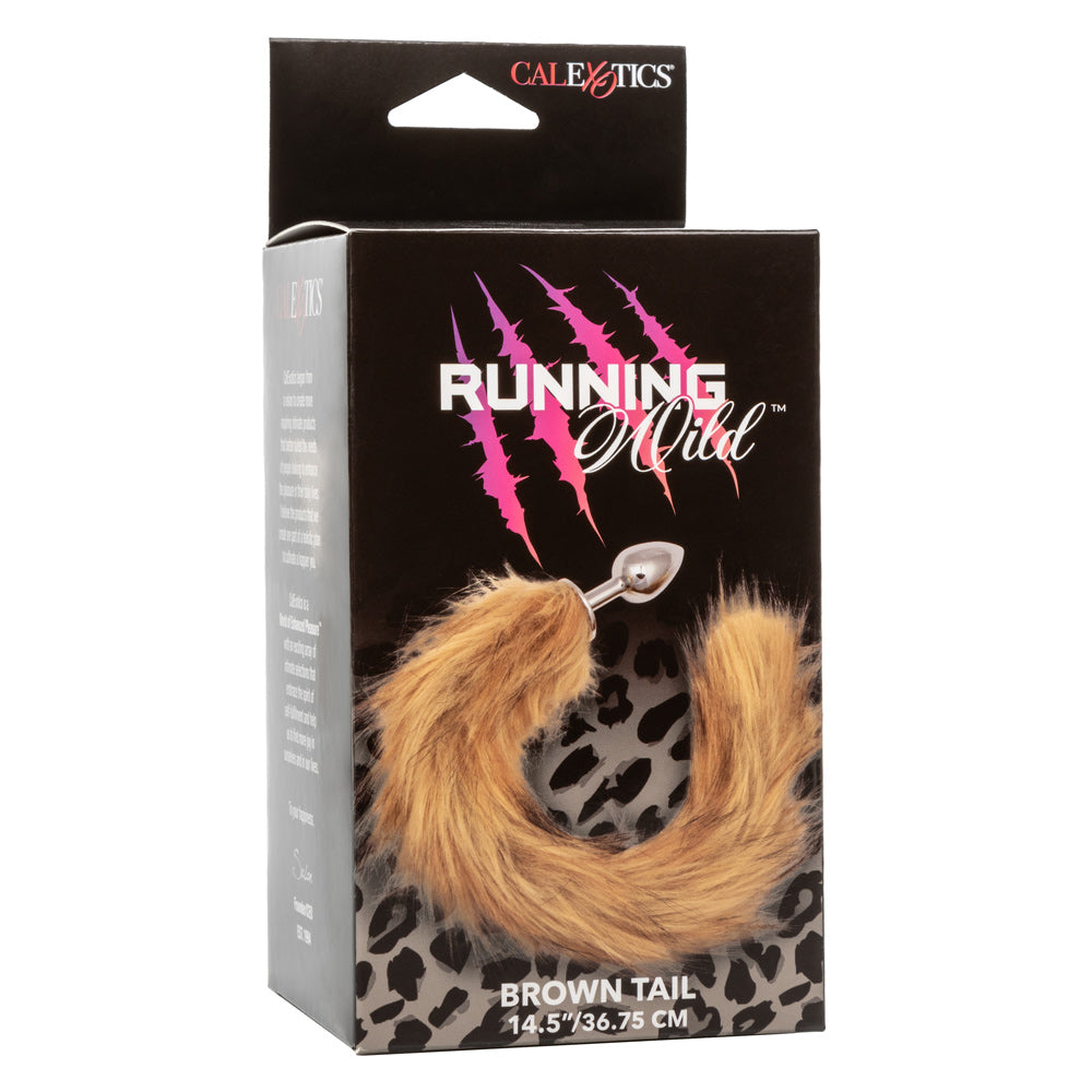 Running Wild Tail (Brown) – Metallic Probe with Long Tail Accessory > Anal Range > Tail Butt Plugs - Tophatter Daily Deals