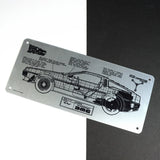 Back to the Future - Limited Edition DeLorean Schematic Fan-Plate Collectible Merchandise - Tophatter Daily Deals