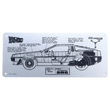 Back to the Future - Limited Edition DeLorean Schematic Fan-Plate Collectible Merchandise - Tophatter Daily Deals