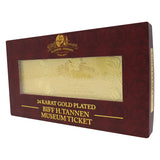 Back to the Future - Limited Edition 24k Gold Plated Biff Tannen Museum Entrance Ticket Collectible Merchandise - Tophatter Daily Deals