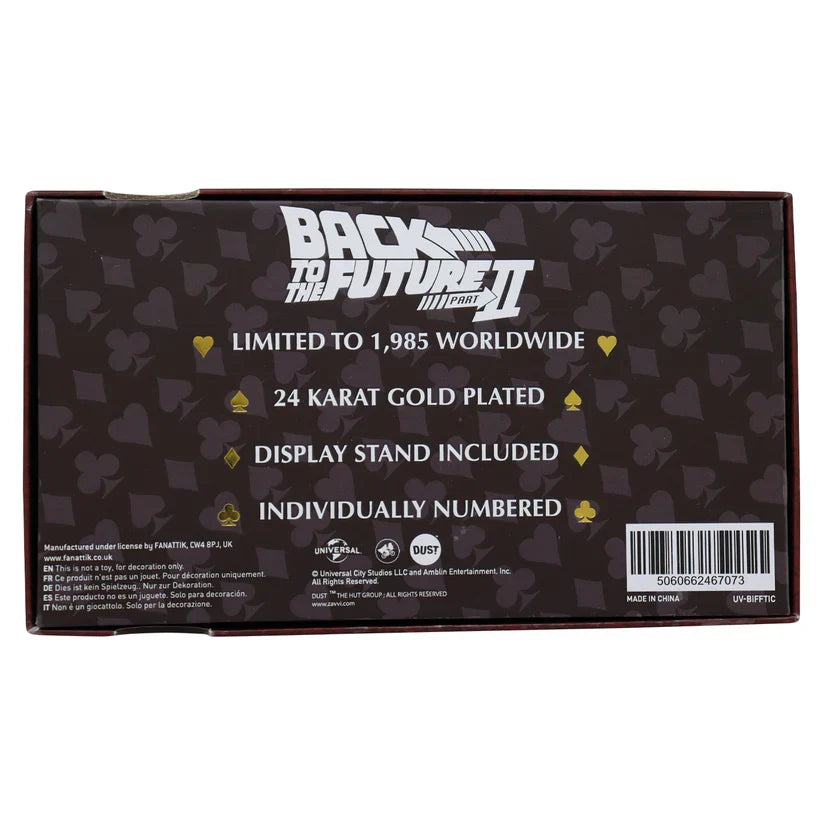 Back to the Future - Limited Edition 24k Gold Plated Biff Tannen Museum Entrance Ticket Collectible Merchandise - Tophatter Daily Deals