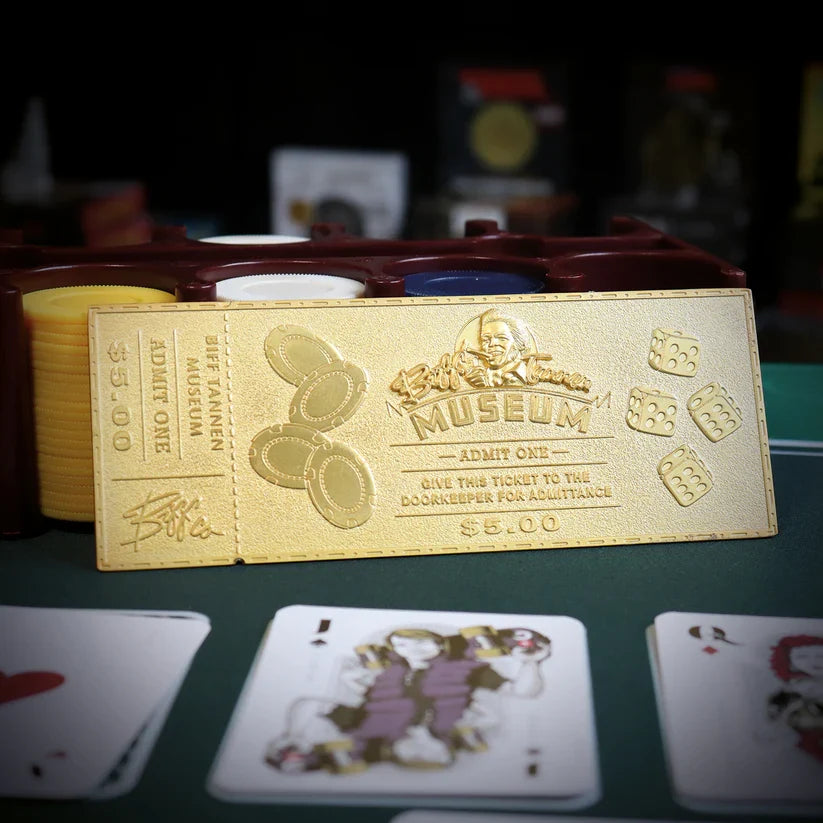 Back to the Future - Limited Edition 24k Gold Plated Biff Tannen Museum Entrance Ticket Collectible Merchandise - Tophatter Daily Deals