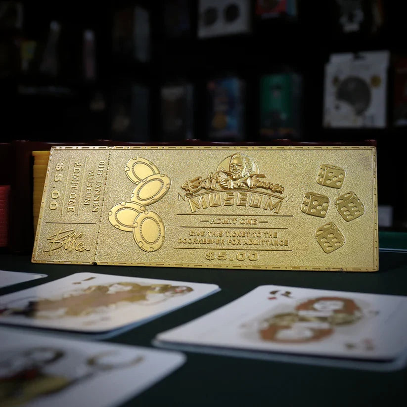 Back to the Future - Limited Edition 24k Gold Plated Biff Tannen Museum Entrance Ticket Collectible Merchandise - Tophatter Daily Deals