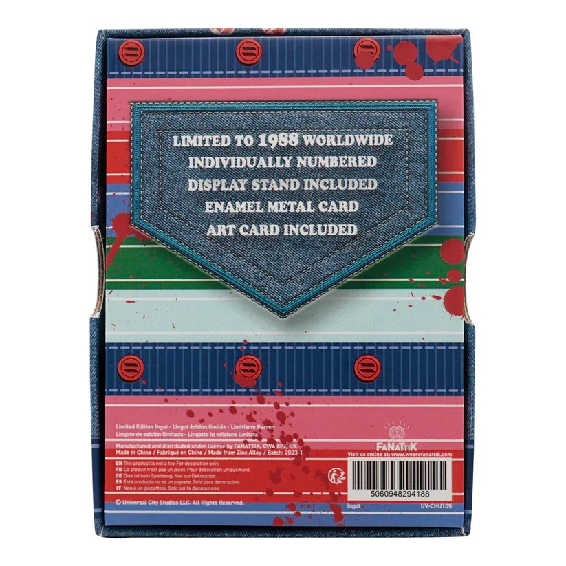 Child's Play - Chucky Limited Edition Ingot and Spell Card Replica Coin - Tophatter Daily Deals