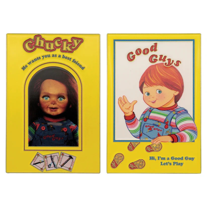 Child's Play - Chucky Limited Edition Ingot and Spell Card Replica Coin - Tophatter Daily Deals