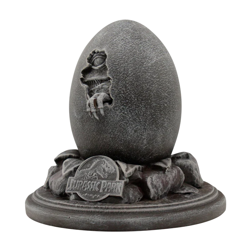 Jurassic Park - Velociraptor Egg Statue & Cane Replica Set