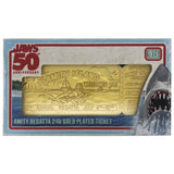Jaws 50th Anniversary 24k Gold Plated Regatta Ticket Collectible