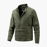 Lightweight Men's Quilted Jacket - Diamond, Insulated Green - Tophatter Daily Deals