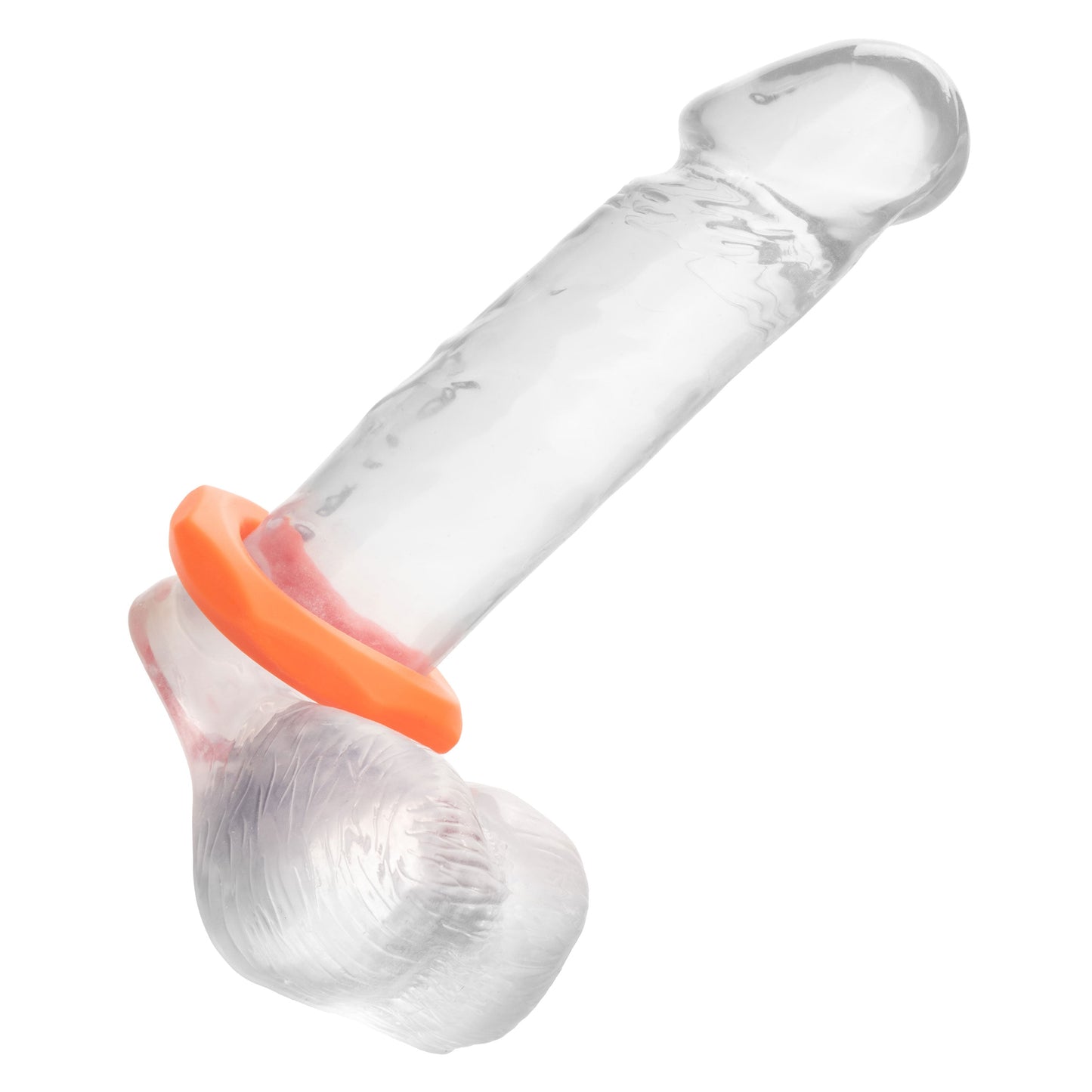 Alpha Liquid Silicone Sexagon Ring Orange Stretchy Comfortable Enhancer > Cock Ring > Single - Tophatter Daily Deals