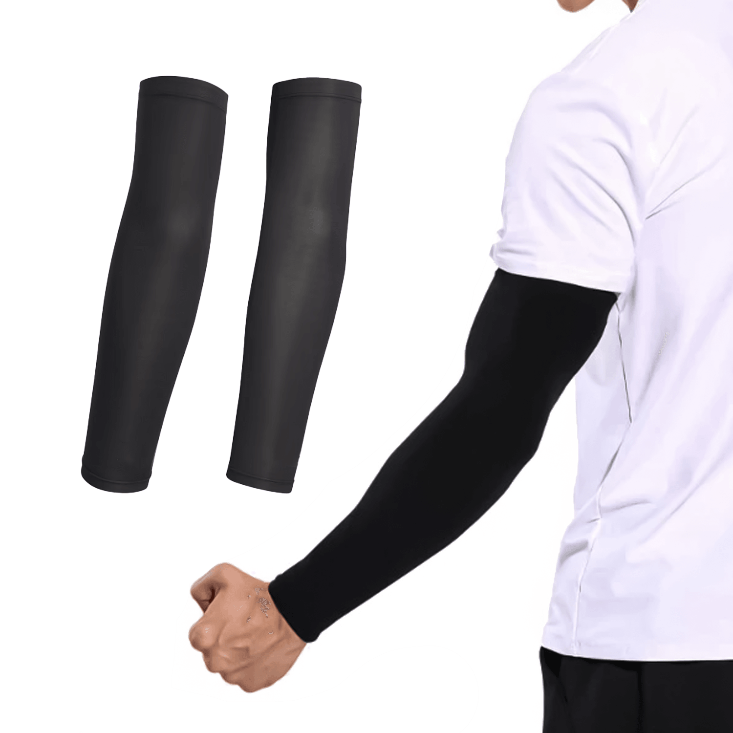 UV Protection Arm Sleeves - Breathable Sun Arm Sleeves, for Summer Sport Running Cycling Climbing Driving Golf 5 Pair Black Cycling - Tophatter Daily Deals