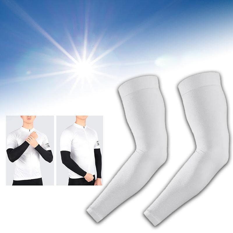 UV Protection Arm Sleeves - Breathable Sun Arm Sleeves, for Summer Sport Running Cycling Climbing Driving Golf 5 Pair White Cycling - Tophatter Daily Deals