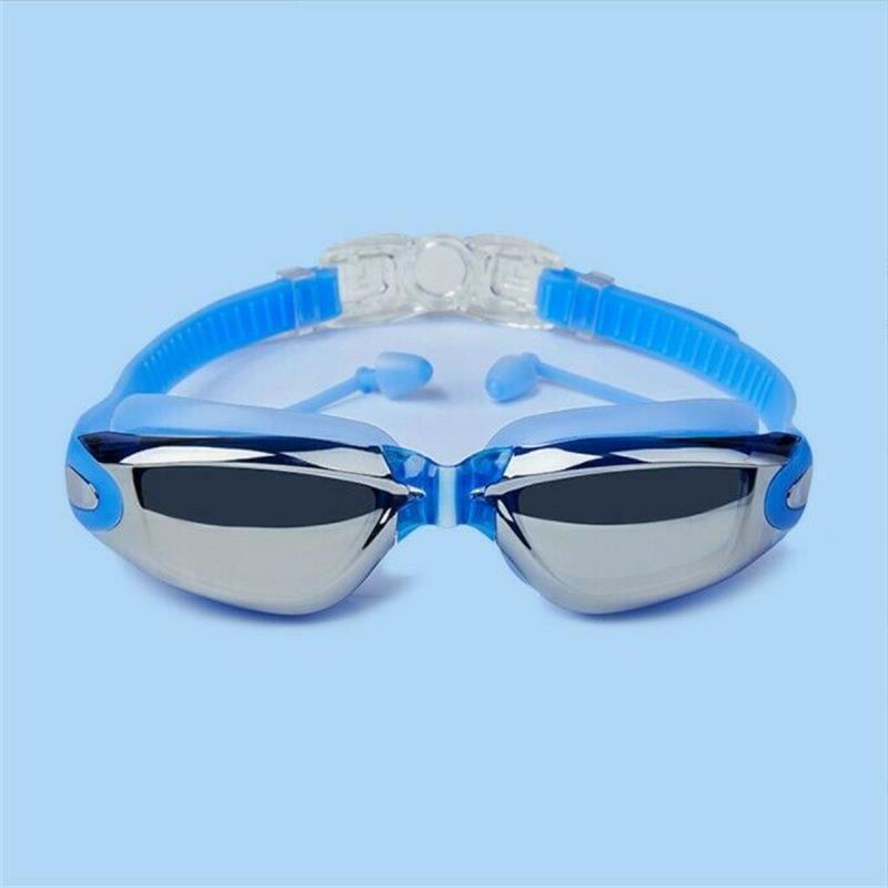 Best Adult Swimming Goggles - Swimming Goggles Water Glasses, No Leaking, Anti Fog, UV Protection Free Storage Case, Nose Clip Blue Summer & Swimming - Tophatter Daily Deals